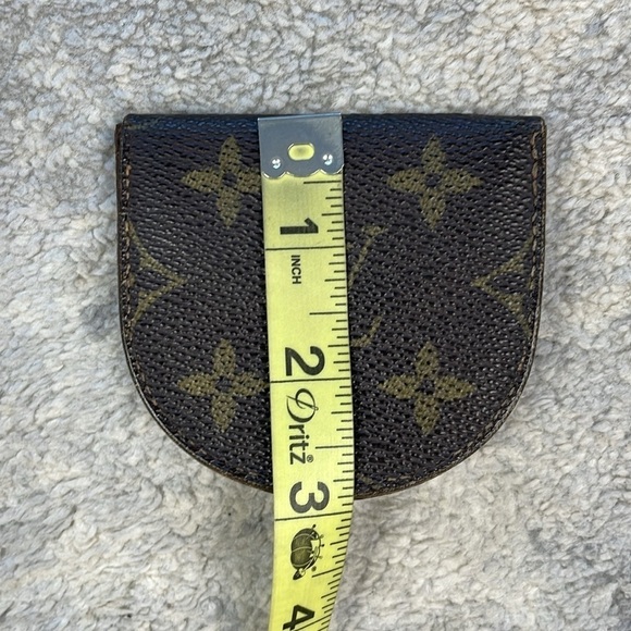 Vintage Louis Vuitton Porte Monnaie Cubetto Brown Monogram Coin Case Rounded - Picture 16 of 17